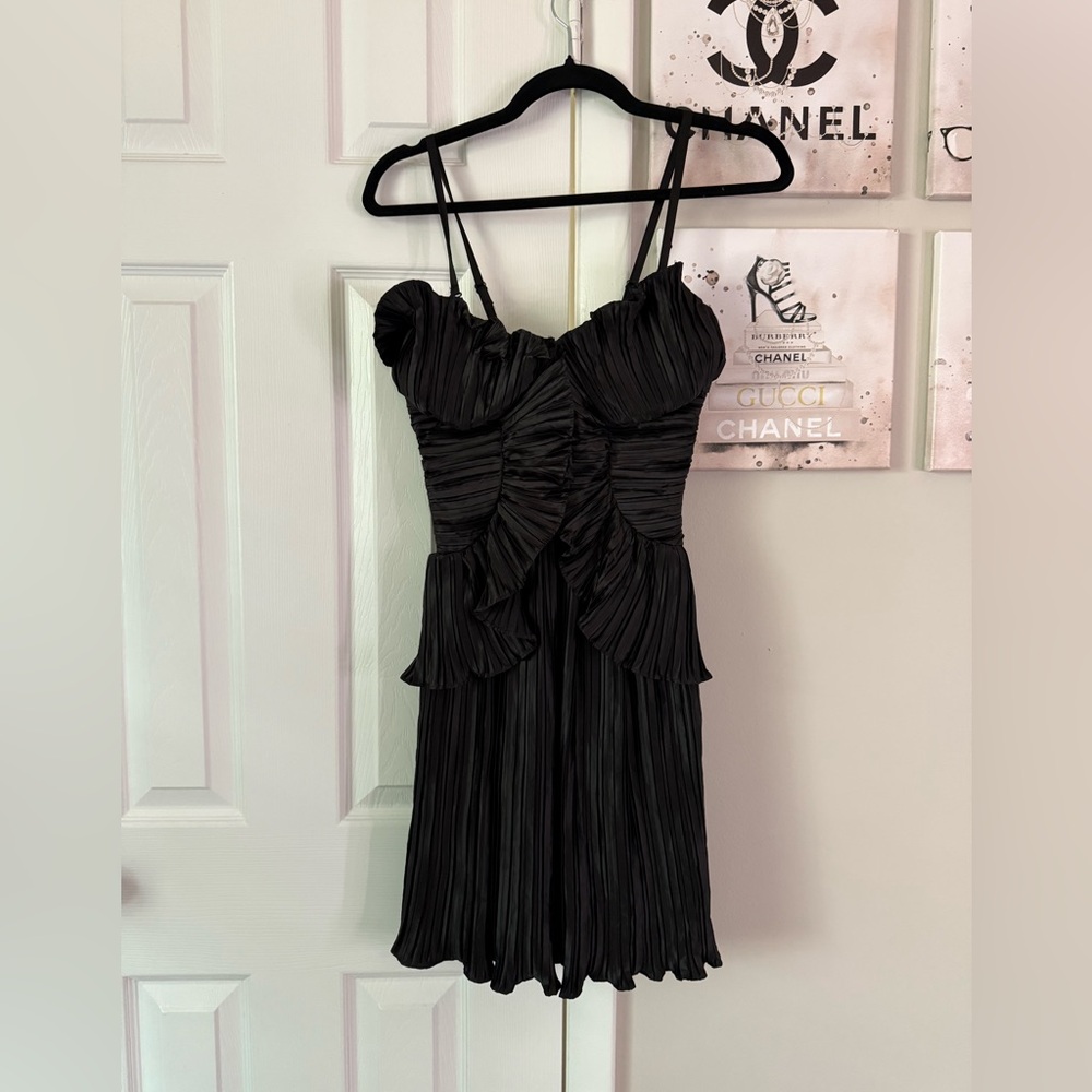 Worn Once! Black Strut and Bolt Sm Satin Dress